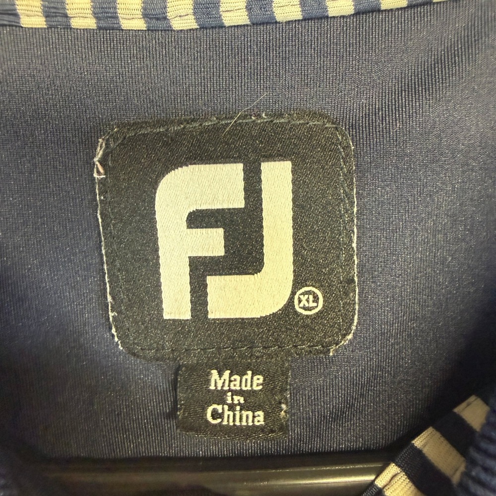 FootJoy Titleist Golf Polo Mens XL Navy Blue China Performance Short Sleeve Logo - Picture 5 of 11